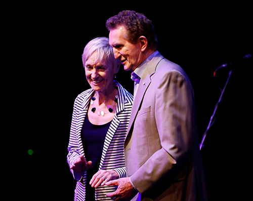 Christl Verduyn and Robert Campbell at a farewell event held during Reunion Weekend.