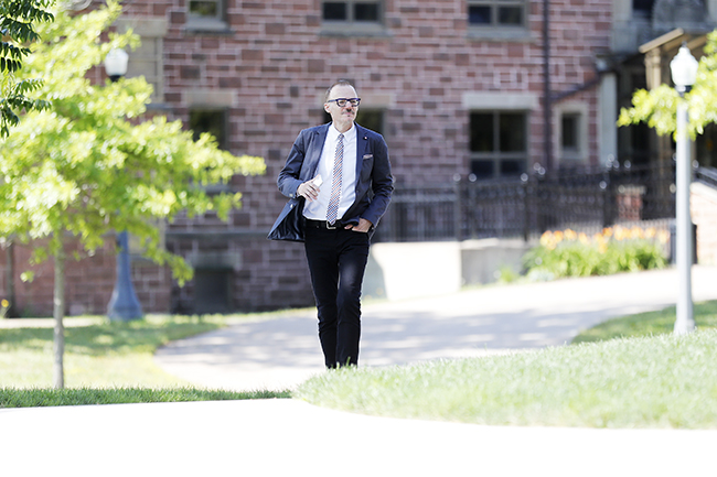 President and Vice-Chancellor Dr. Jean-Paul Boudreau on the Mount Allison campus.