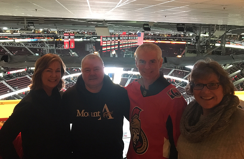 Senators game reunion