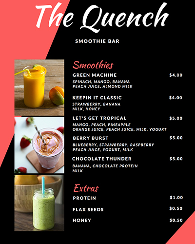 Quench Menu