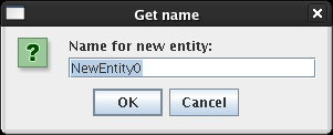 New Entity input box